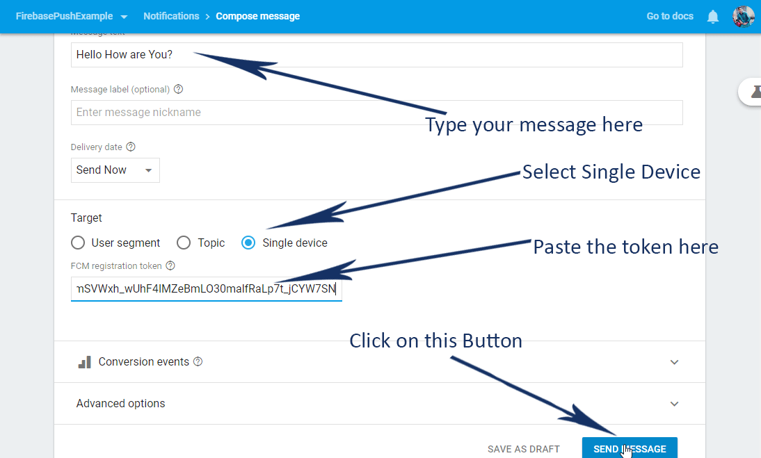 Firebase Cloud Messaging for Android using PHP and MySQL