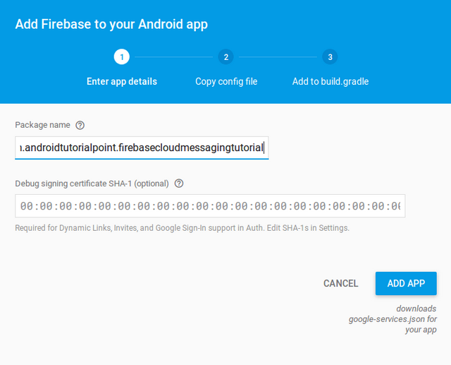 Push Notification example using firebase cloud messaging