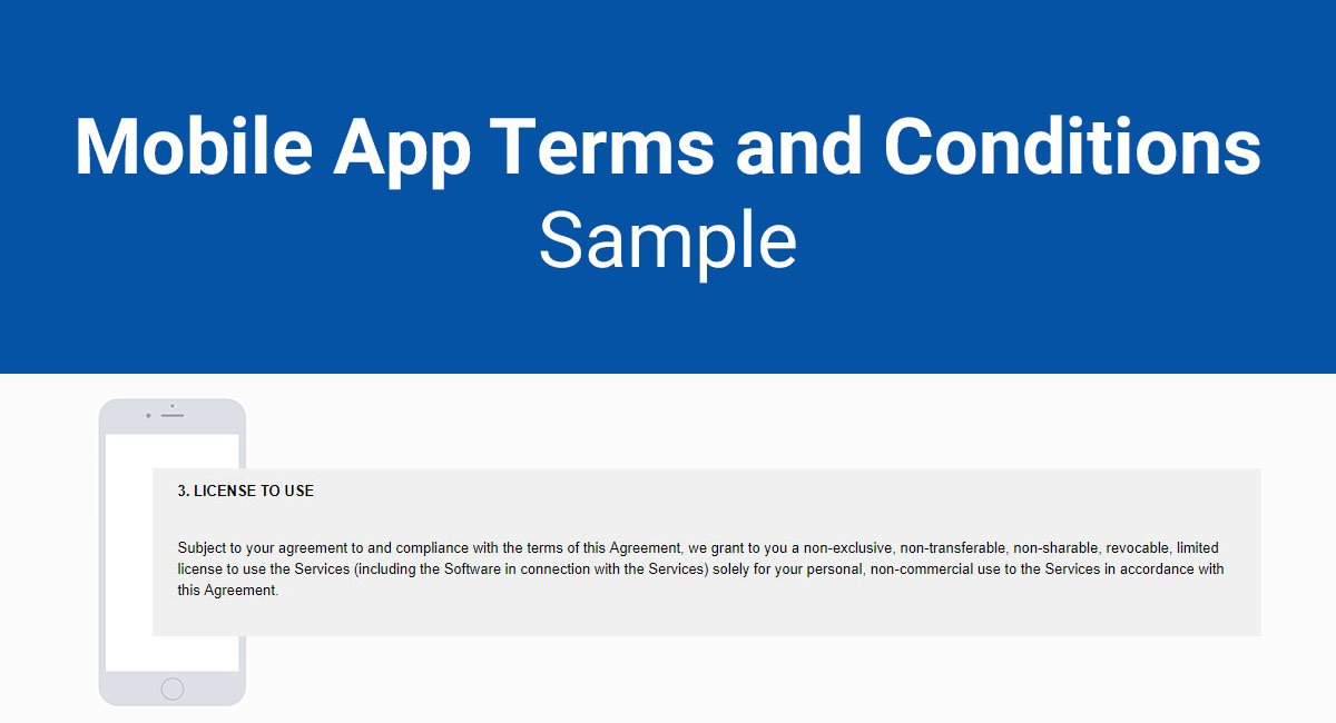 Mobile App Terms and Conditions Template Terms